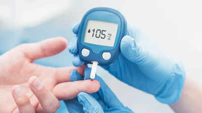Illustration of blood sugar testing and management