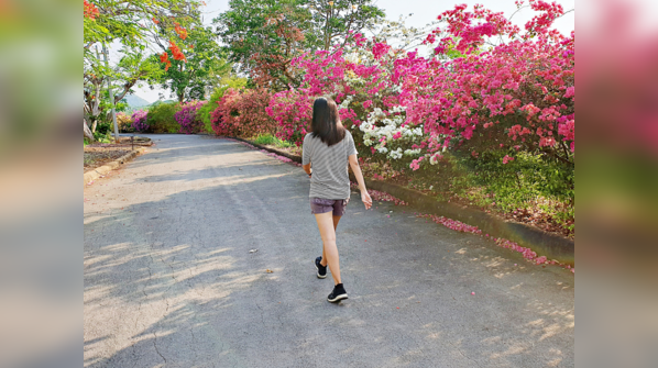 Person taking a walk after a meal