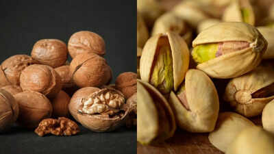 Comparing the health benefits of walnuts and pistachios.