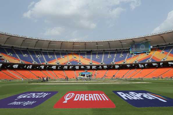 Conceptual image of a cricket stadium.
