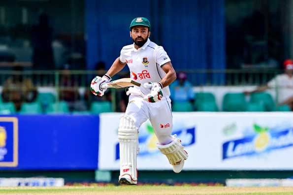 Shadman leads Bangladesh's batting on rain-affected day.